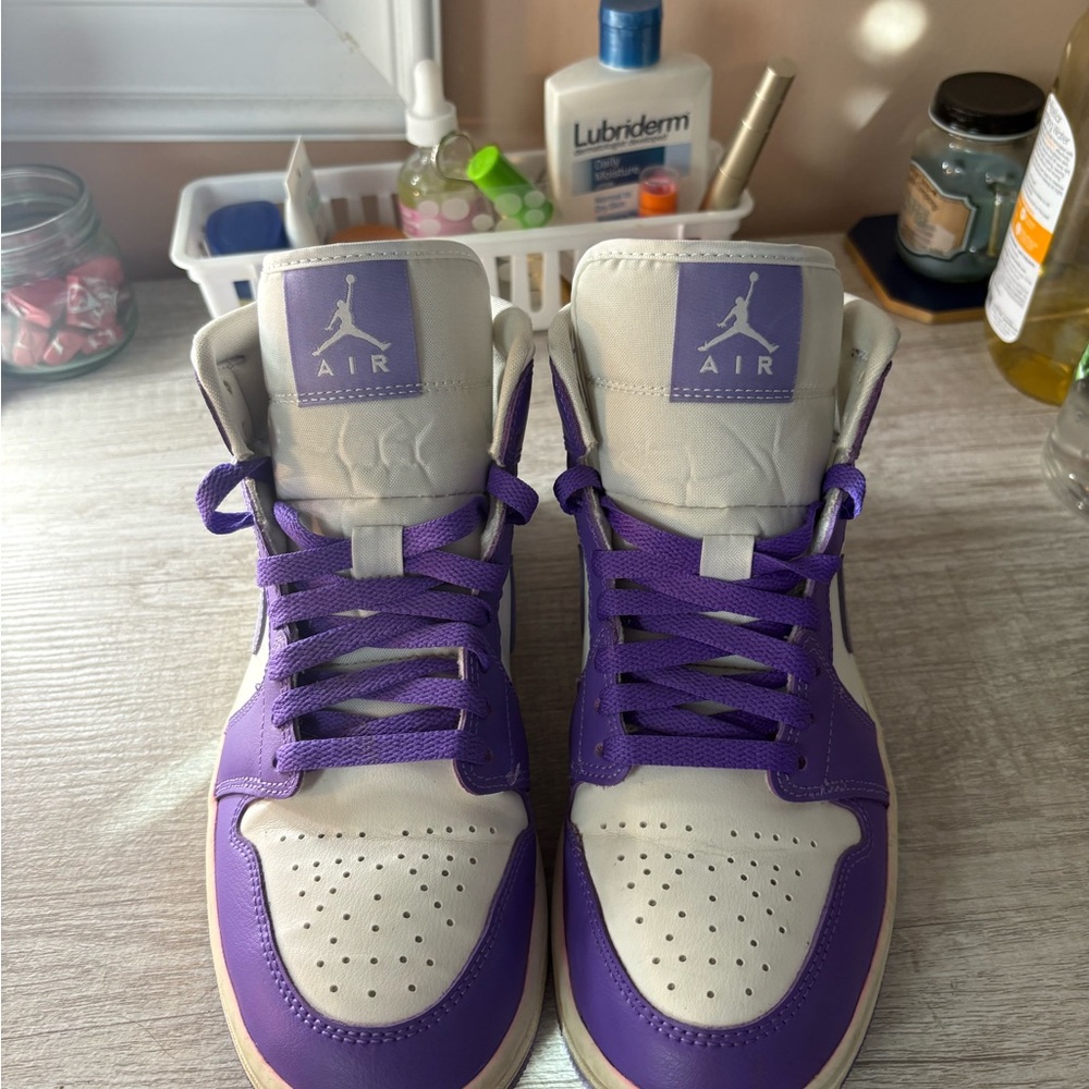 Jordan Womens Sneakers - Purple and White
